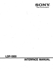 Sony LDP-1000 Manual