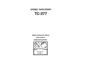 Sony TC-377 Owner's Instruction Manual
