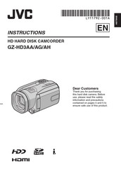 JVC GZ-HD3AA Instructions Manual