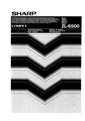 Sharp COMPET ZL-6500 Operation Manual