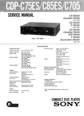 Sony CDP-C75ES Service Manual