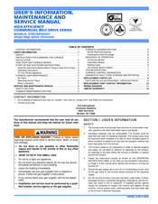 York GY8S160E30UH21 User's Information, Maintenance And Service Manual