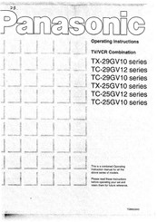 Panasonic TC-25GV12 Series Operating Instructions Manual