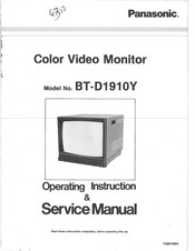 Panasonic BT-D1910Y Operating Instruction And Service Instructions Manual