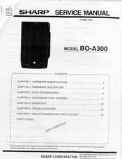 Sharp BO-A300 Service Manual
