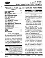Carrier 48LJF005 Installation, Start-Up And Service Instructions Manual