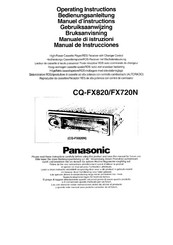 Panasonic CQ-FX820 Operating Instructions Manual