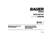 Bosch BAUER PROFESSIONAL VCC 550 AF Operating Instructions Manual