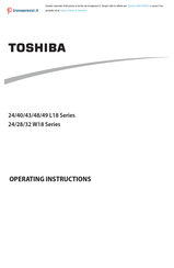 Toshiba 40 L18 Series Operating Instructions Manual