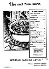 KitchenAid KEBI101D Use And Care Manual