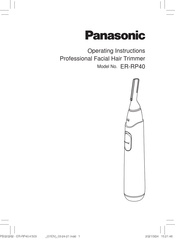 Panasonic ER-RP40 Operating Instructions Manual