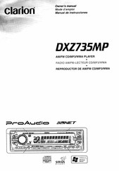 Clarion ProAudio DXZ73SMP Owner's Manual