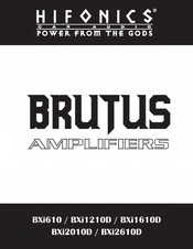 Hifonics BRUTUS BXi610 Manual