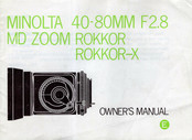 Minolta ROKKOR-X Owner's Manual