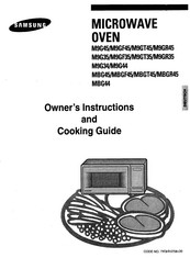Samsung M9GR35 Owner's Instructions And Cooking Manual