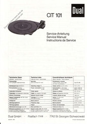 Dual CIT 101 Service Manual