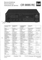 Dual CR 9065 RC Service Manual