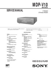 Sony MDP-V10 Service Manual