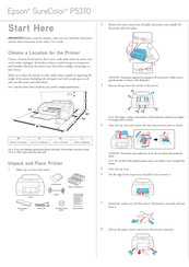 Epson SureColor P5370 Quick Start Manual