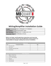 MB QUART MB QUART NA2-400.1 Installation Manual