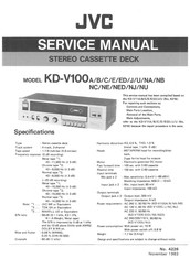 JVC KD-V100C Service Manual