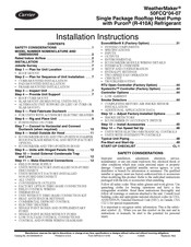 Carrier WeatherMaker 50FCQ 07 Series Installation Instructions Manual
