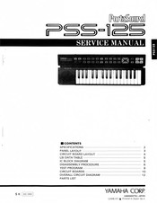 Yamaha PortaSound PSS-125 Service Manual