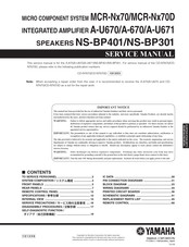 Yamaha NS-BP301 Service Manual