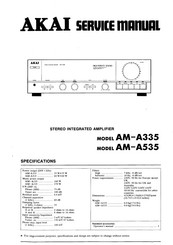 Akai AM-A335 Service Manual