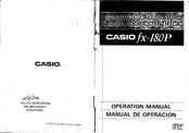 Casio fx-180P Operation Manual