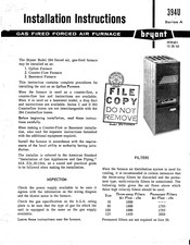Bryant 394U Installation Instructions Manual