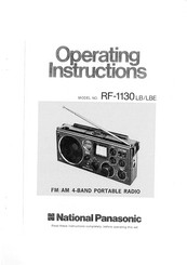 Panasonic RF-1130 Operating Instructions Manual