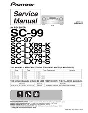 Pioneer Elite SC-99 Service Manual
