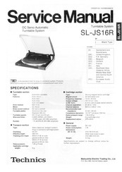 Technics SL-SJ16R Service Manual