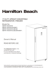 Hamilton Beach HBFRF1798-WHITE Owner's Manual