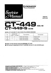 Pioneer CT-449HEM Service Manual