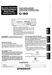 Pioneer C-90 Operating Instructions Manual