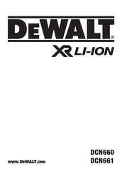 DeWalt XR LI-ION DCN660N Original Instructions Manual