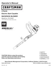 Craftsman INCREDI-PULL 316.79403 Operator's Manual