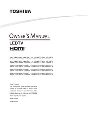 Toshiba 32L2900EE Owner's Manual
