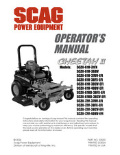 Scag Power Equipment SCZII-72V-37BV-EFI Operator's Manual