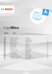 Bosch ErgoMixx MS6CB6110 Instruction Manual