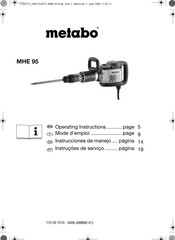 Metabo MHE 95 Operating Instructions Manual