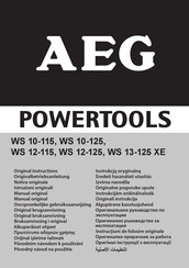 AEG WS10-125S Original Instructions Manual
