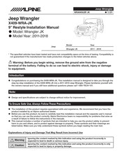 Alpine X409-WRA-JK Installation Manual