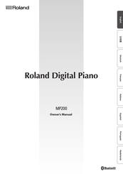 Roland MP200 Owner's Manual