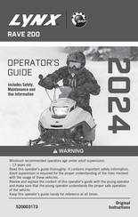 BRP LYNX RAVE 200 2024 Operator's Manual