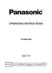 Panasonic TX-48MZ700B Operating Instructions Manual