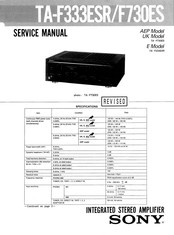 Sony ta-f333esr Service Manual
