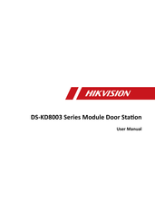 HIKVISION DS-KD8003 Series User Manual